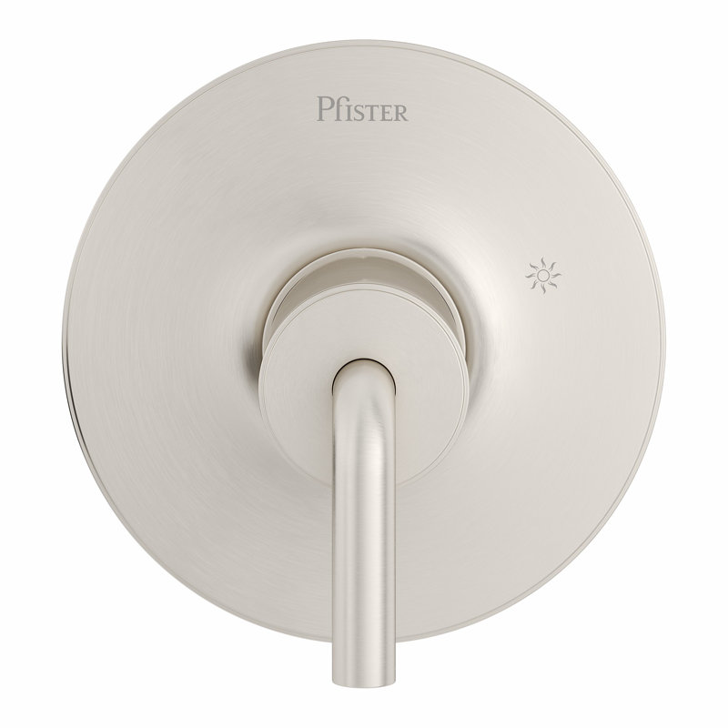 Garniture de robinet de baignoire et de douche à poignée simple Tenet, Nickel brossé