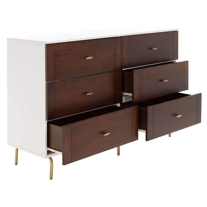 Commode double à 6 tiroirs D 56 po Dastoor