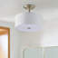 Plafonnier semi-encastré en tissu 13 po-554584353