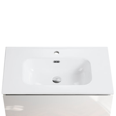 Bb09-30-311 Glossy White Sink, Quality Ceramic, Integrated Style, Hassle - Cleaning, Rounded Edge For , 31.05 Lb Weight, 6.73 In Height, 18.16 Width, 30.16 Depth Ceramic Material, Structure, Quick