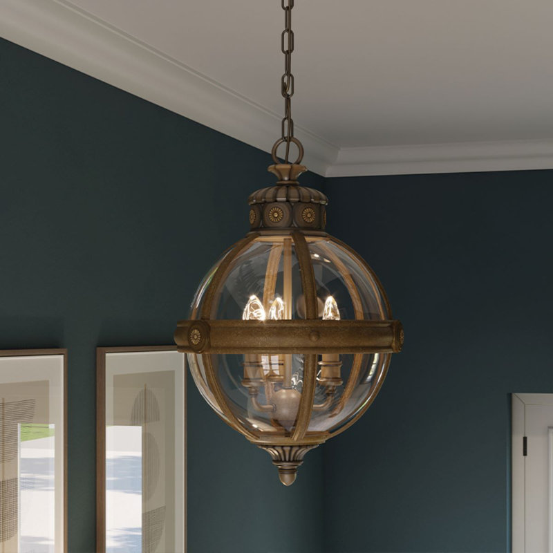 Dowty 3 - Light Sphere Pendant, British Bronze