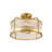 Modern Drum Semi Flush Mount Ceiling Light With Textured Glass Shade
