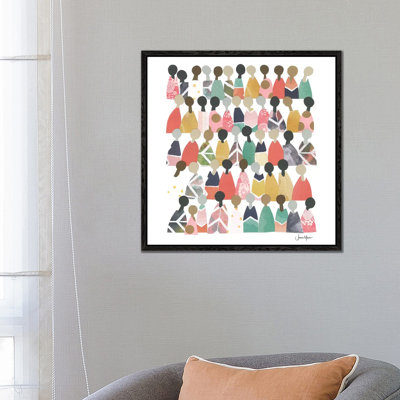Pastel Diverse People Of Color by LouLouArtStudio - Print on Canvas