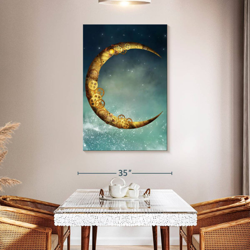 Oberle Steampunk Moon, 48" H x 32" W
