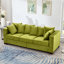 Velours moderne 2 + 3 places avec accoudoirs carrés, clous argentés, ressorts ensachés, coussins décoratifs et coussins décoratifs, housses lavables-358723302