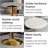 Marble-Top Round Side Table With Tapered Pedestal Base, Ideal For Living Room, Modern Minimalist Design-1195376984-1195376985