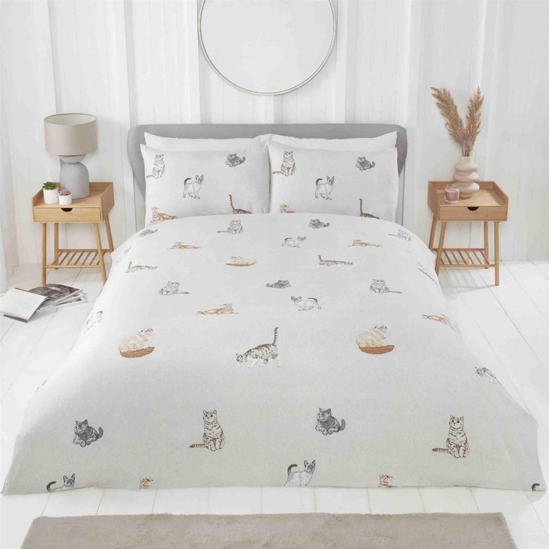 Ademide Polyester No Pattern Duvet Cover with Pillowcases Included, Double - 2 Standard Pillowcases