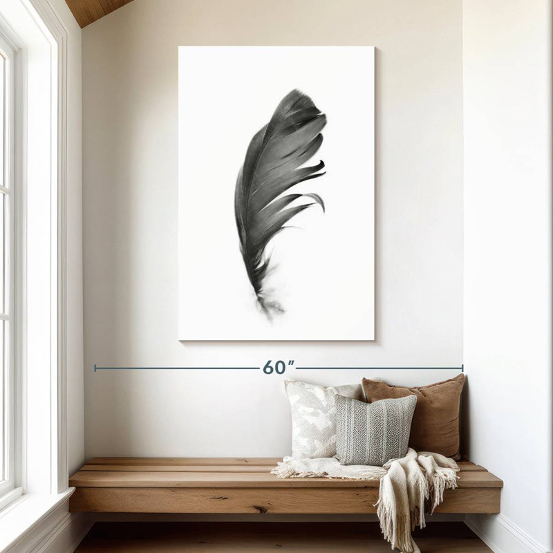 Kerner Black Feather, 48" H x 32" W
