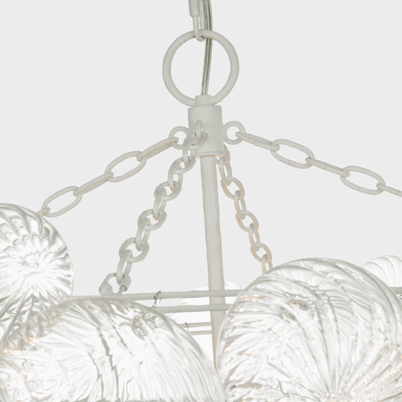 Talia 15 - Light Chandelier, Plaster White