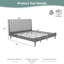Lit plateforme en bois avec tête de lit tapissier de couleur blé, base de lit en pin massif avec support renforcé, aucun sommier tapissier requis, design minimaliste moderne-1685875413