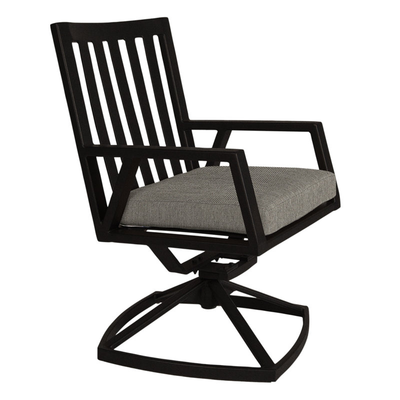 Aris Outdoor Rocker Chair, Carbon Black, Adena Shale