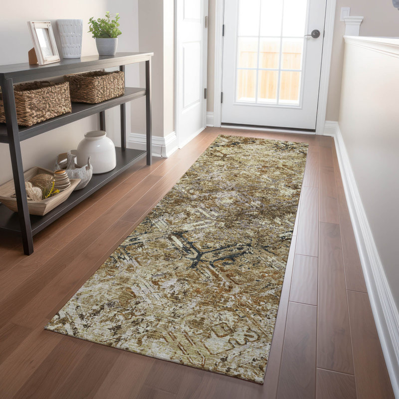 Premium Machine Washable Prisco Beige Rug, Runner 2'3" x 7'6"