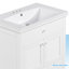 Plateau de meuble-lavabo simple 30 po en blanc avec lavabo