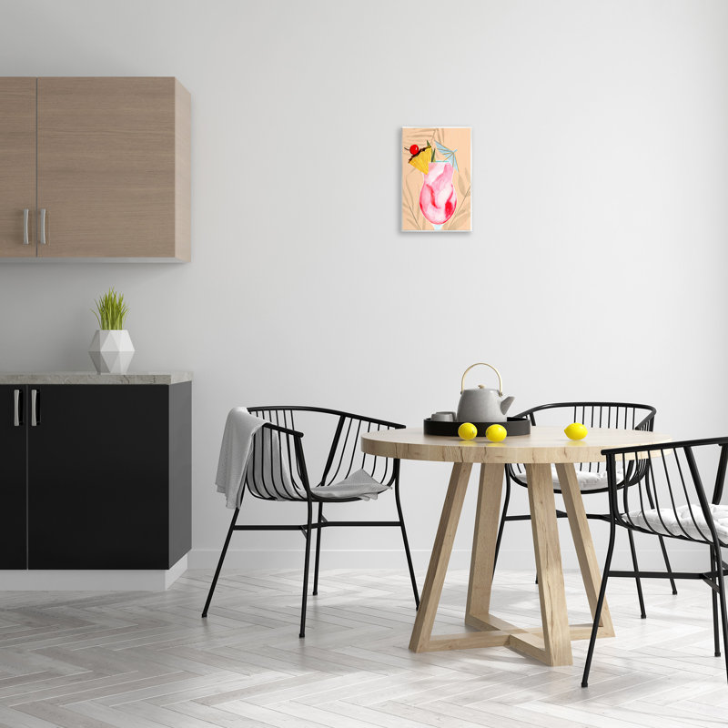 Art mural Fruide Cocktail Drink par Annie Warren, Bois sans cadre, H 15 po x l 10 po x P 0,5 po