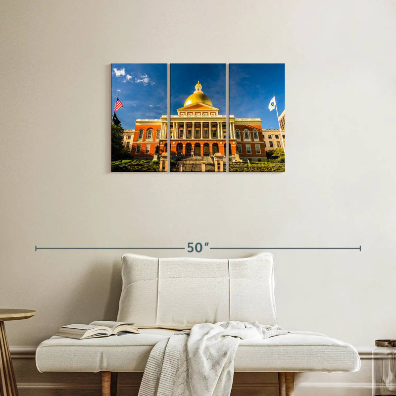 Massachusetts State House Boston, H 20 po x l 33 po