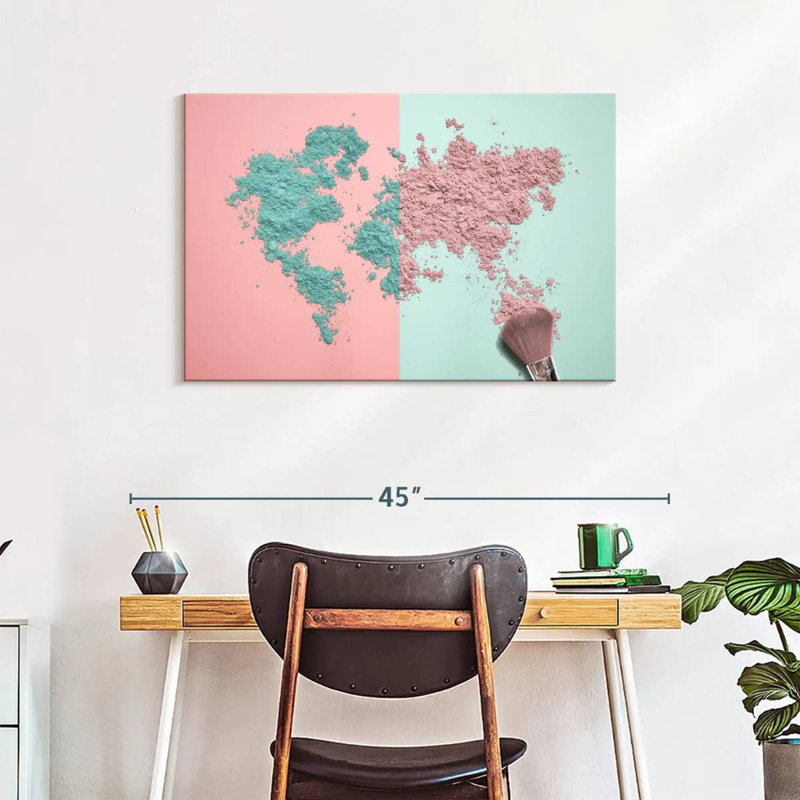 " Makeup Map " by Enchanté Designs, 24" H x 36" W x 1.25" D