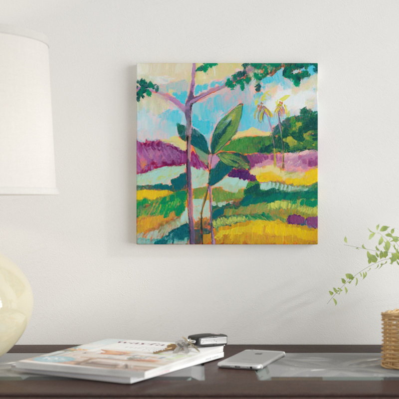 « ode to gauguin iii », reproduction sur toile, H 37 po x l 37 po x P 1,5 po, Toile tendue, Pas de tapis