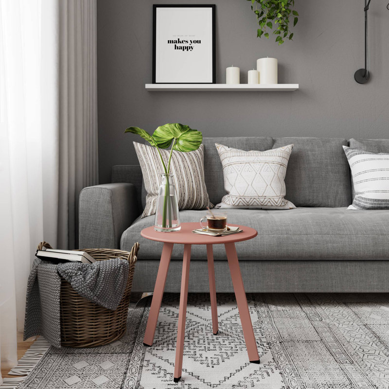 Table d'appoint en métal, Rose