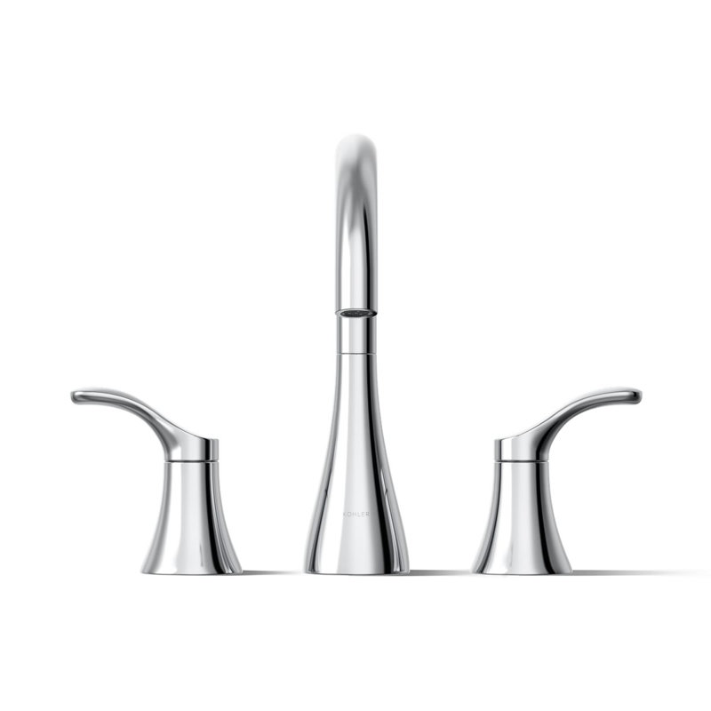 Robinet de baignoire romaine à 2 tablettes Simplice, Chrome poli