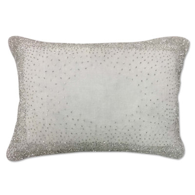 Lurex Linen Lumbar Throw Pillow