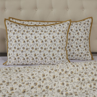 Cotton Floral Sham Set