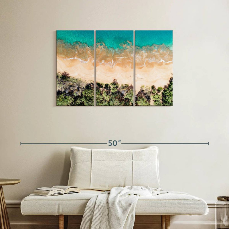 Vue aérienne de la plage Gillard Maui, H 24 po x l 38 po