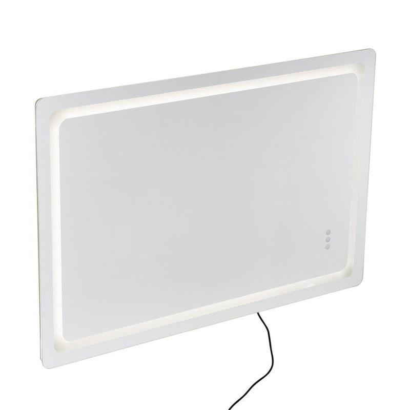Miroir de salle de bain mural à DEL 3 couleurs antibuée pour salle de bain 32 x 48 po