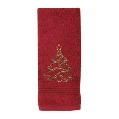 Essuie-mains Sparkles Home | Rouge, vert et or | Tissu éponge 100% coton
