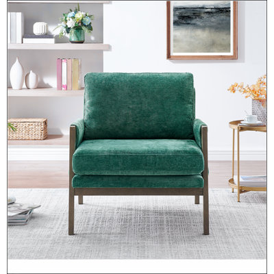 Fauteuil d'appoint Mid-Century moderne en velours, rouge, confort luxueux et design intemporel pour tout espace de vie