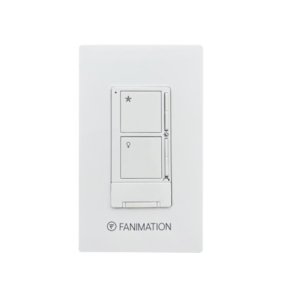 Contrôle mural du ventilateur de plafond - ventilateur à 3 vitesses et lumière CCT - blanc