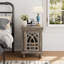 Table de chevet en bois gris antique