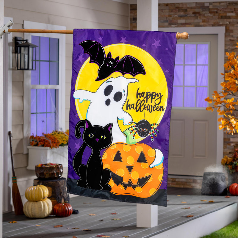 Drapeau d'Halloween amis de la maison
