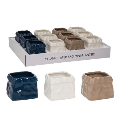 Dolomite 18.5 in. Multicolor Everyday Paper Bag Planter In PDQ Set of 12