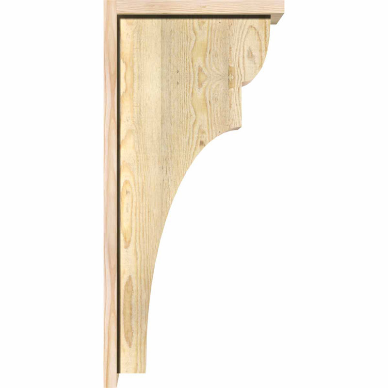 Yorkshire Yorktown avec plaque arrière, H 30 po x l 8 po x P 14 po, Sapin de Douglas, Sciage brut