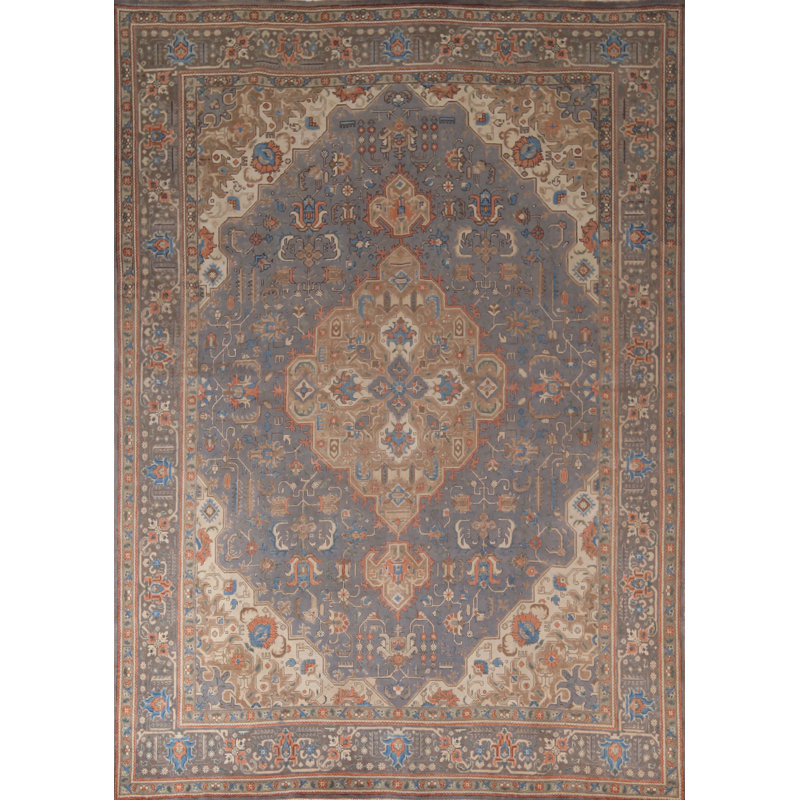 Tapis traditionnel géométrique rétro 10 x 13