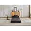 Canapé à compression, canapé-lit à plancher convertible à structure fixe, canapé modulaire à assise simple sans os, sans assemblage requis, tissu chenille, pour chambre à coucher de salon, vert foncé-1322780513-1321277119