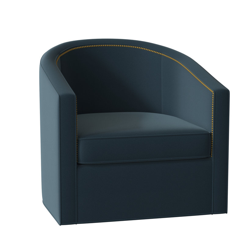 Fauteuil demi-tonneau de 34 po Ambre, Lagon Margaret, Petit bronze antique