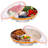 Veggie Tray with Lid and Dip - 2 Pack Divided Serving Tray with Lid