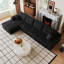 Canapé d'angle Cloud de 343 cm avec méridienne en L, canapé modulable moderne avec assise profonde-1555024905-1555024906-1555024918