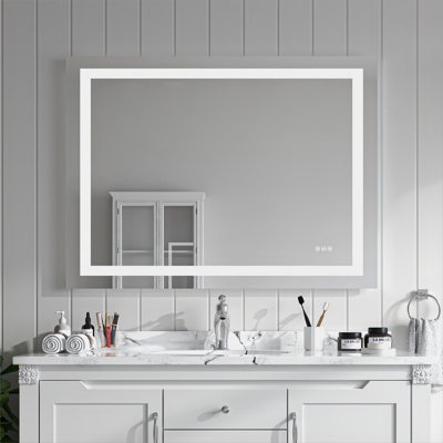 Miroir de salle de bain avec lumière avant
