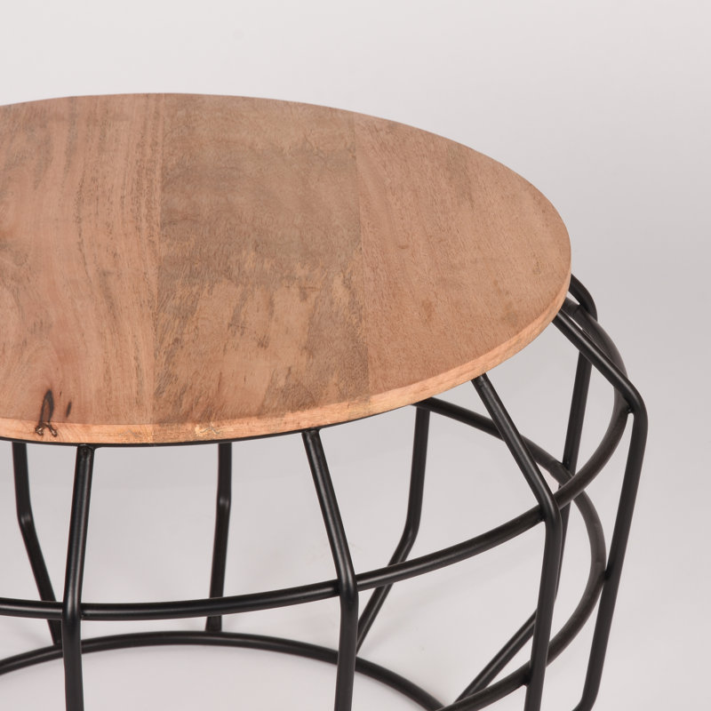 Hodges Frame Coffee Table, H38 x L56 x W56cm, Black