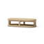 Table basse en bois d'acacia Emory avec finition en teck clair