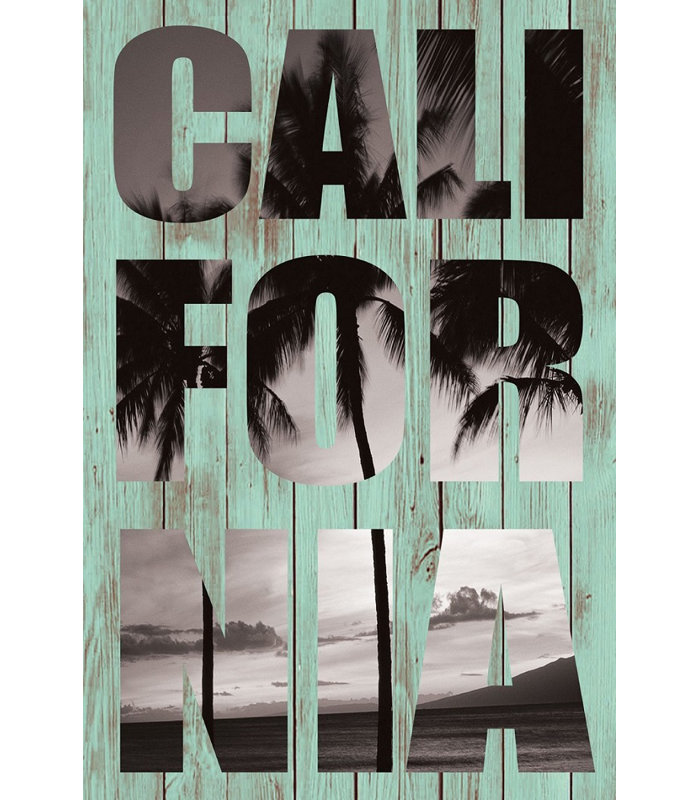 Reproduction d’art textuel sur toile, "California View" par Diana Alcala, H 36 po x l 24 po x P 1,5 po