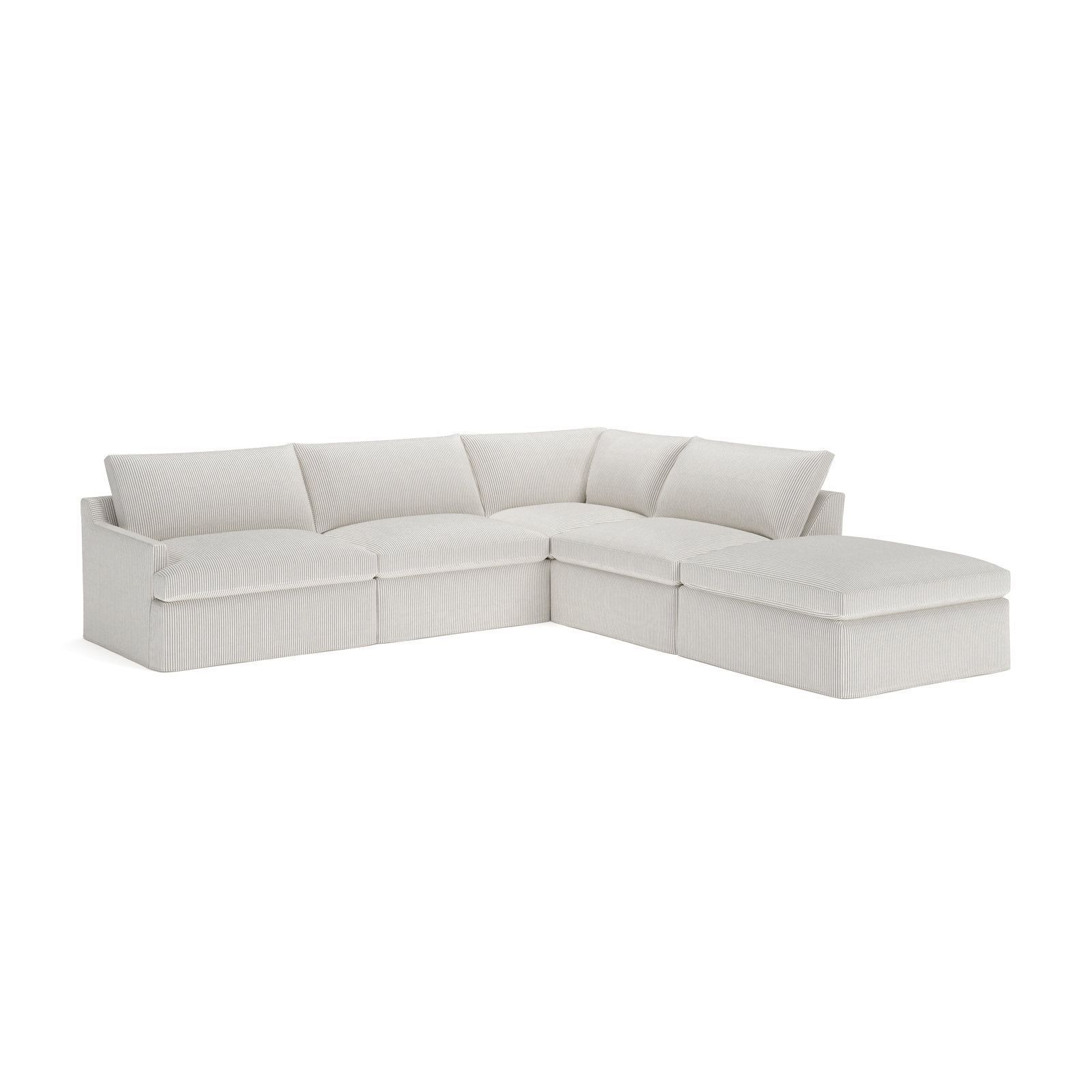 Wrenley 5-Piece Slipcovered Modular Sectional, Cruise Adrift, Cruise Adrift