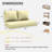 Wynee Outdoor 5'' Loveseat Cushions Bench Seat / Back Cushion, Only Cushions-2081911691
