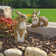 2 Piece Bashful and Hopper Bunny Statue Set