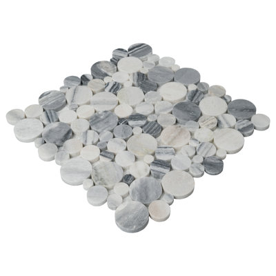 Ackland Marvella Pebble 12 in. x 12 in. Natural stone Mosaic Floor and Wall Tile