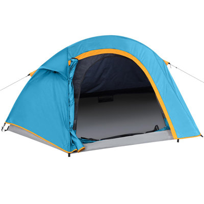 Tente de camping pour 4 personnes, tente imperméable et coupe-vent avec Rainfly