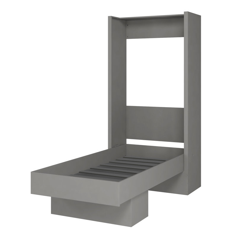 Dekari Storage Murphy Bed, Gray, Twin