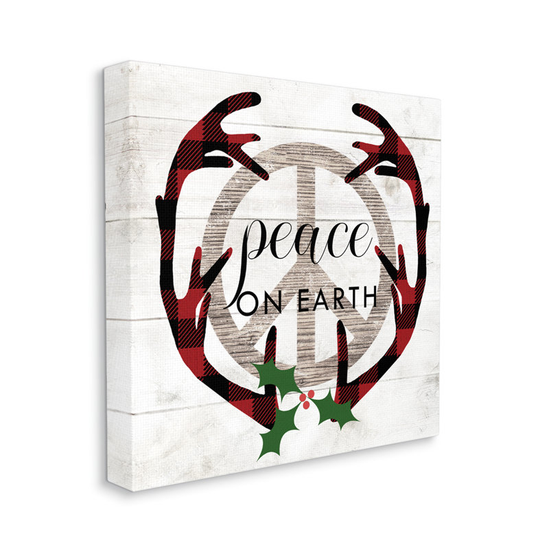 « Rustic Peace on Earth » en bois écossais par Daphne Polselli-impression d’art graphique, Toile